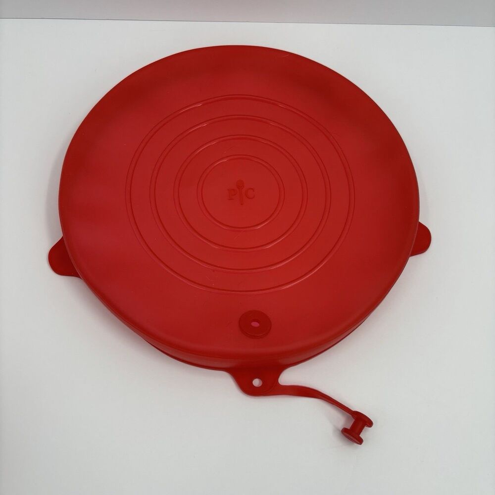 Pampered Chef Silicone Stretch Lids Set 3 Red Vented Bowl Pan Covers - Picture 2 of 6